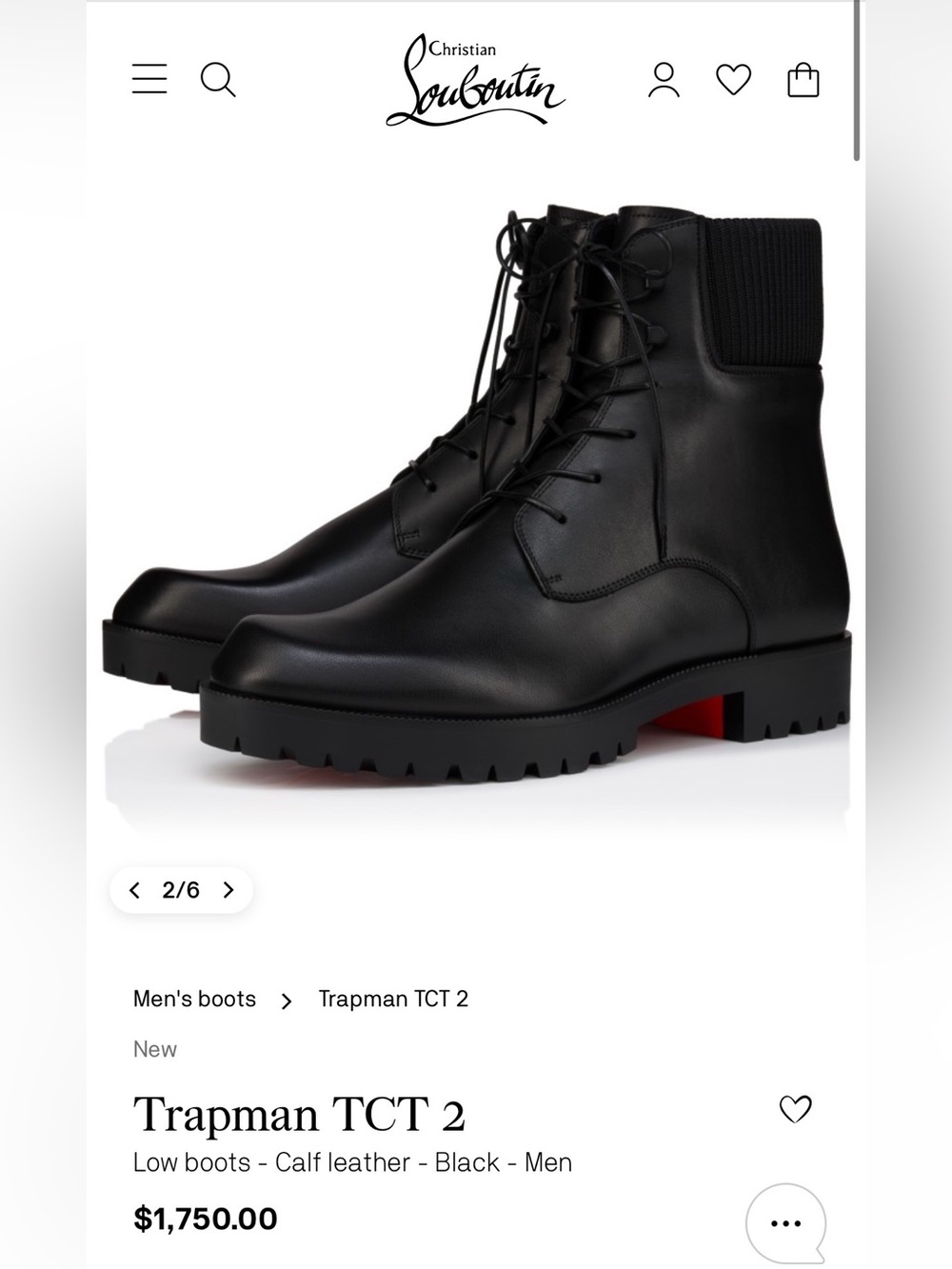 Christian Louboutin Black Leather Boots